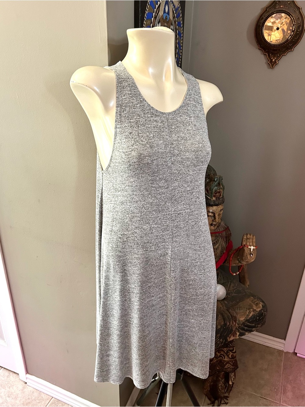 ☑️ Heather Grey Sleeveless Dress